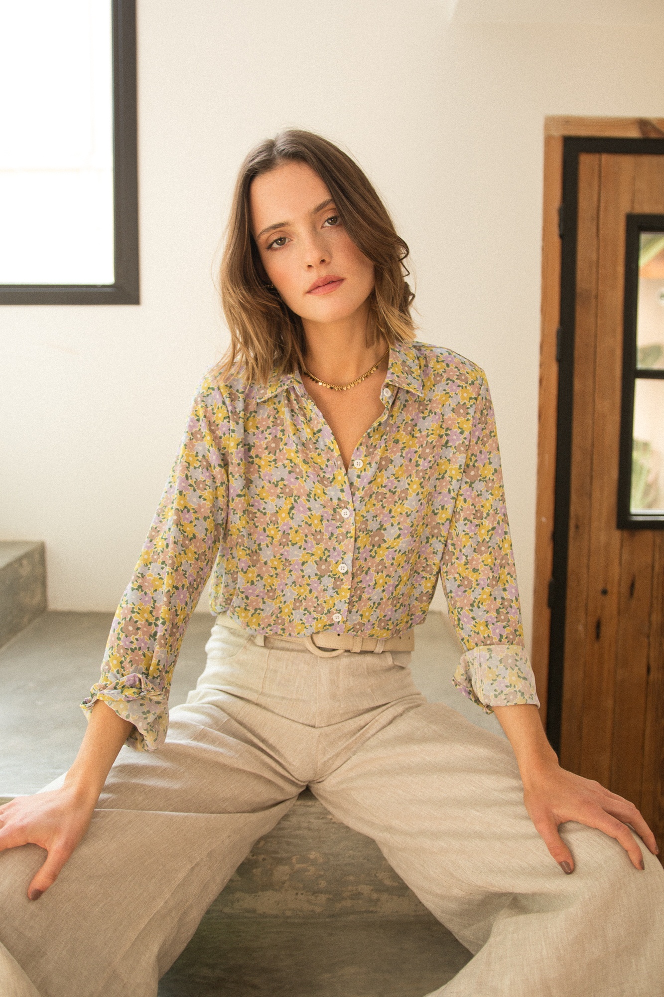 CAMISA MAXIME SILK PISTACHO