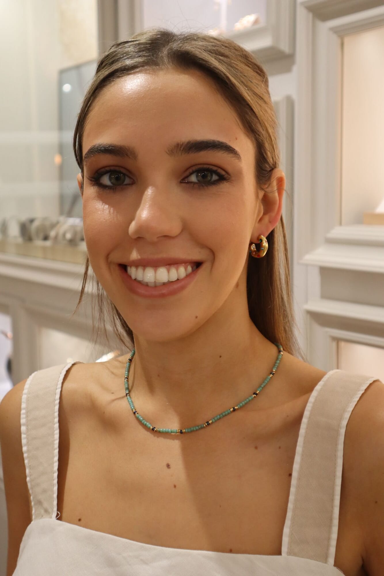 Collar cuentas turquesas