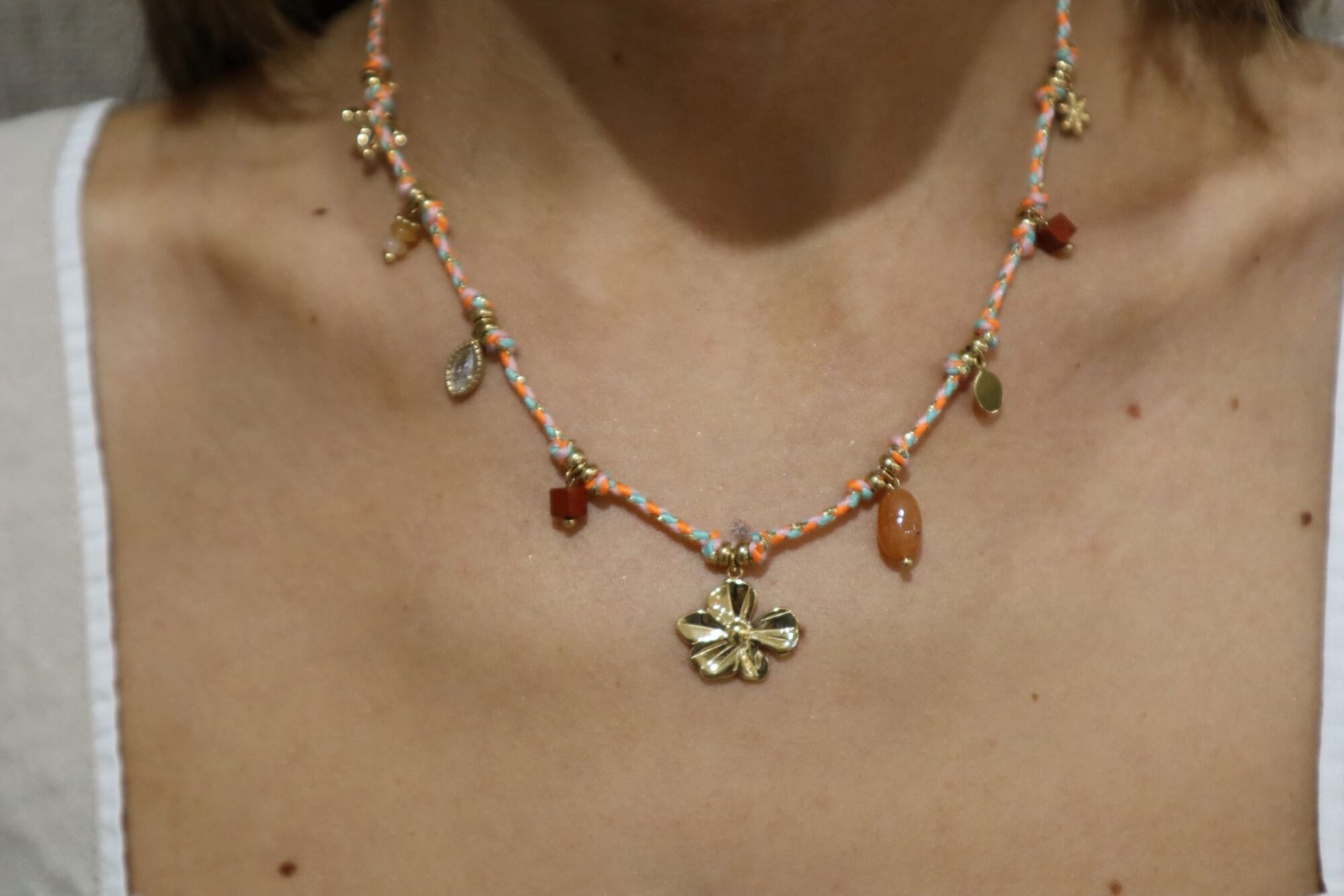 Collar Trenzado con dijes