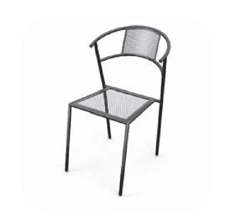 Silla metalizada