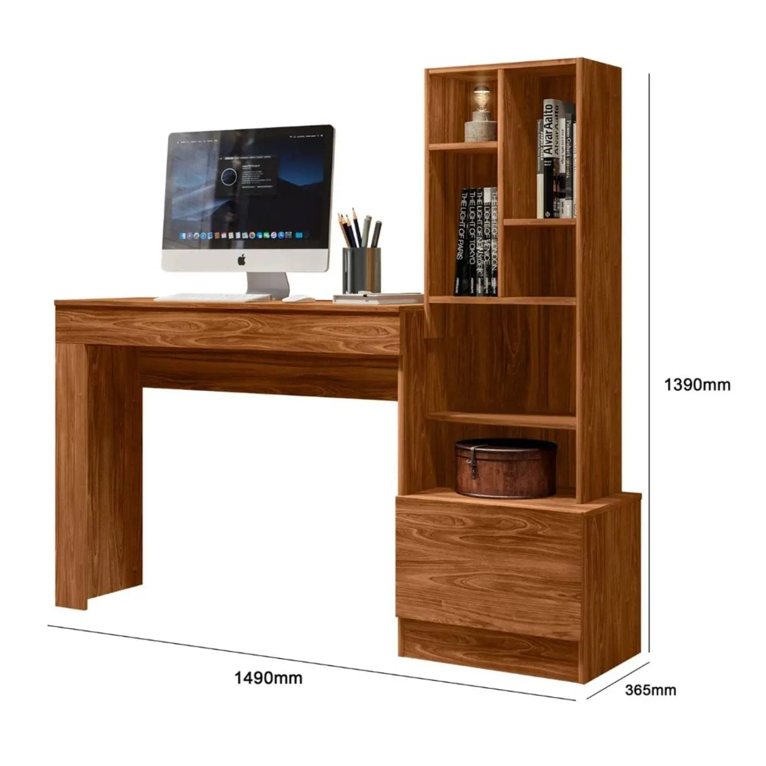 KIT DE OFICINA - MDF MARRON LEÓN