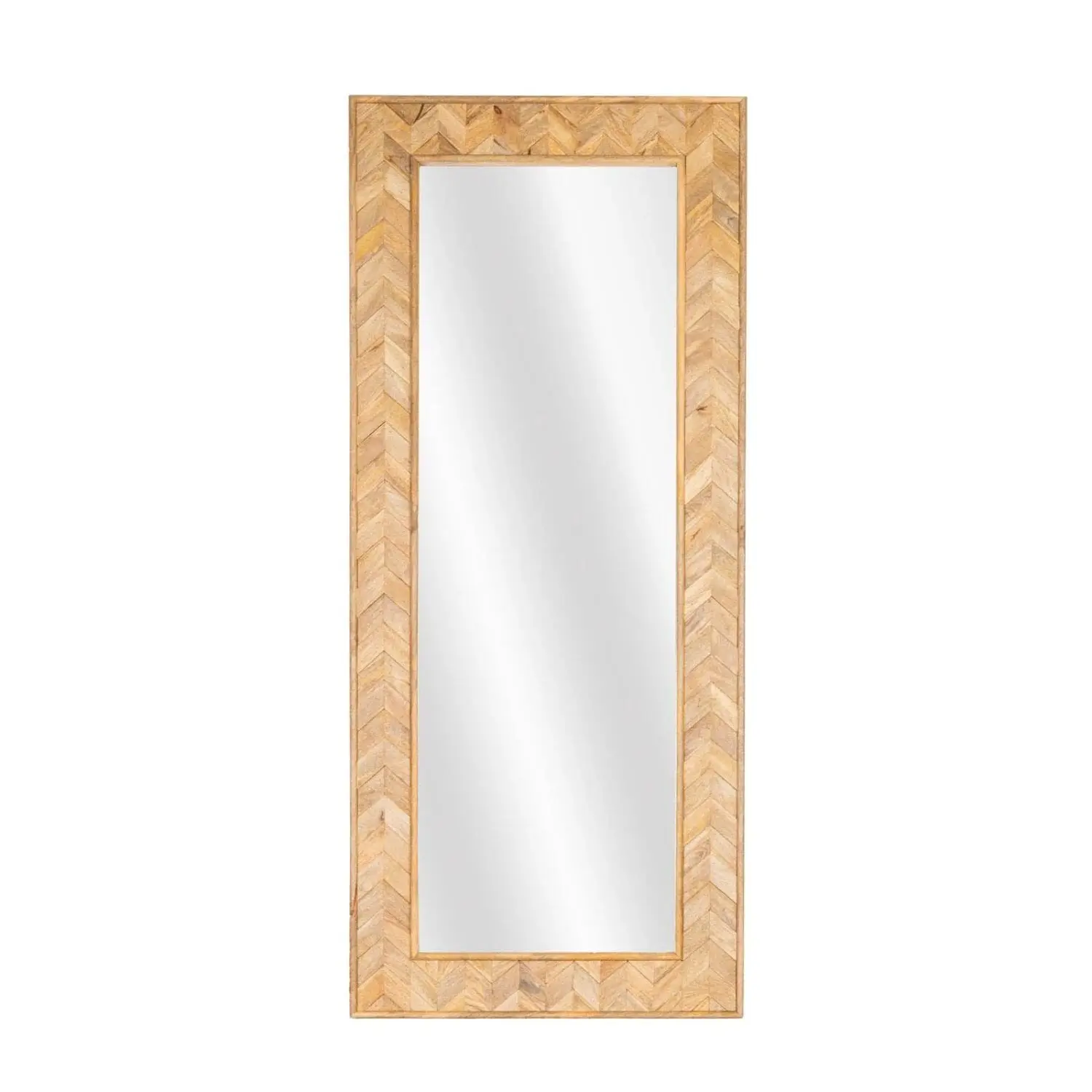 ESPEJO DE PARED - MADERA-DE-MANGO MARRON RECTANGULAR AKIRA