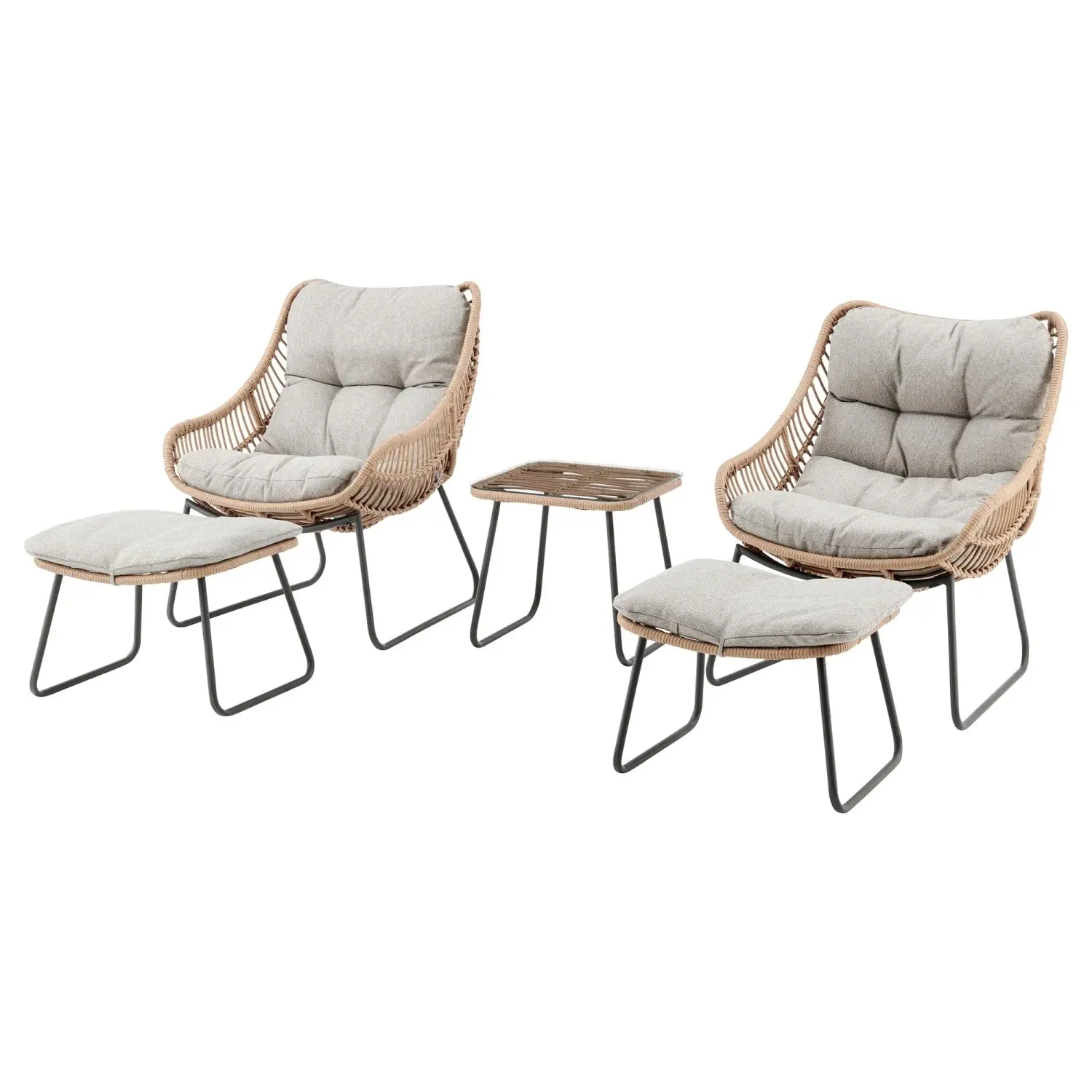 SET DE EXTERIOR - RATTAN-SINTETICO-Y-ACERO NATURAL-BEIGE MALDIVA