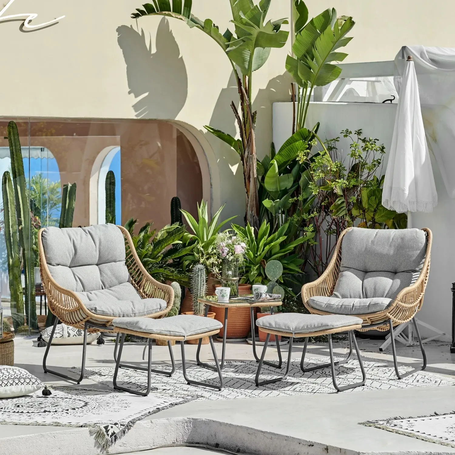 SET DE EXTERIOR - RATTAN-SINTETICO-Y-ACERO NATURAL-BEIGE MALDIVA